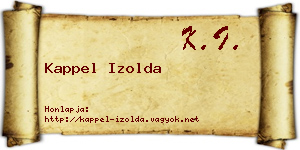Kappel Izolda névjegykártya